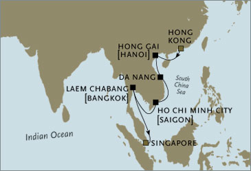 Cruises Around The World Seven Seas Voyager Regent Singapore Hong Kong