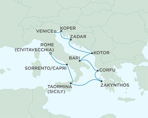 Cruises Around The World Seven Seas Mariner June 11-21 2027 - 10 Days