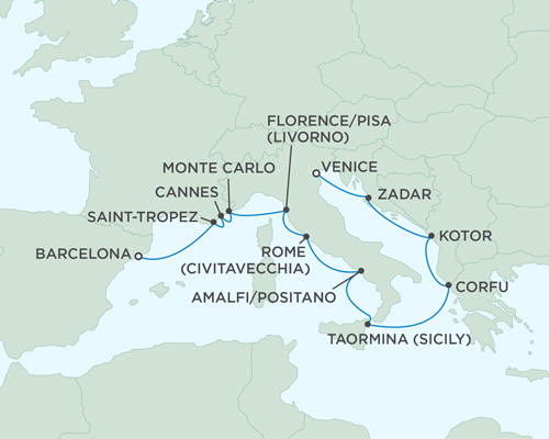 Cruises Around The World Seven Seas Mariner June 21 July 2 2027 - 11 Days