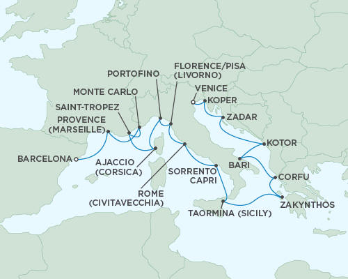 Cruises Around The World Seven Seas Mariner July 12-29 2027 - 17 Days