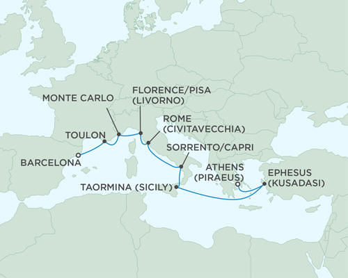 Cruises Around The World Seven Seas Mariner October 5-14 2027 - 9 Days