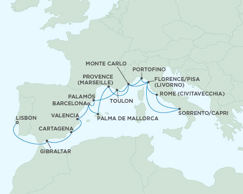 Cruises Around The World Seven Seas Mariner October 14-31 2027 - 17 Days