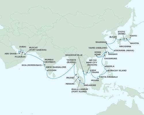 Cruises Around The World Regent Seas Seas Voyager Cruises March 11 May 3 2027 - 53 Days