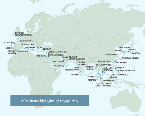 Cruises Around The World Regent Seas Seas Voyager Cruises March 11 June 6 2027 - 87 Days