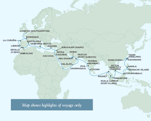 Cruises Around The World Regent Seas Seas Voyager Cruises March 27 June 6 2027 - 71 Days