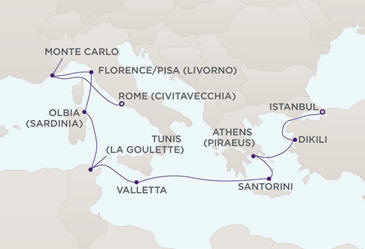 Cruises Around The World Map Cruises Around The World Regent World Cruises RSSC Mariner 2027