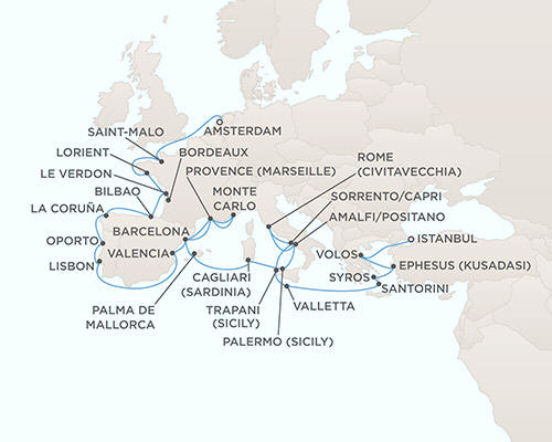 Cruises Around The World Regent Seven Seas Voyager Cruises September 30 October 31 2026 - 31 Days