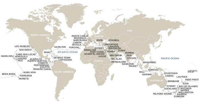 Cruises Around The World Regent Seven Seas Navigator World Cruise Miami to Miami 128 Days 2026