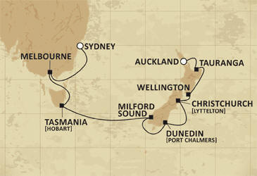 Cruises Around The World Route