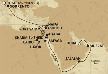Cruises Around The World Route