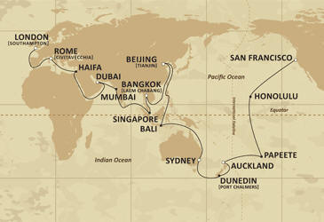 Cruises Around The World Route
