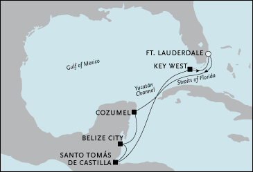 Cruises Around The World Fort Lauderdale to Fort Lauderdale