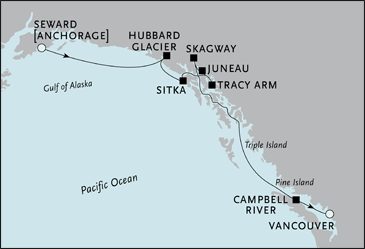 Cruises Around The World July 2027 - Seward to Vancouver