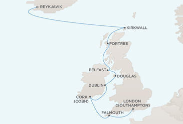 Cruises Around The World MAP - Regent Seven Seas Voyager World Cruises 2028