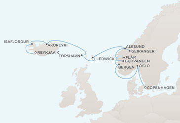 Cruises Around The World MAP - Regent Seven Seas Voyager World Cruises 2028