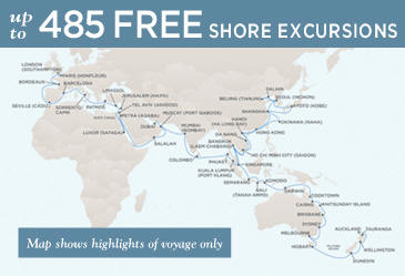 Cruises Around The World Regent World Cruises Voyager 2026 Map January 17 June 2 2026 - 136 Days
