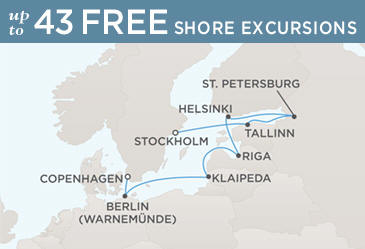 Cruises Around The World Regent World Cruises Voyager 2026 Map COPENHAGEN TO STOCKHOLM