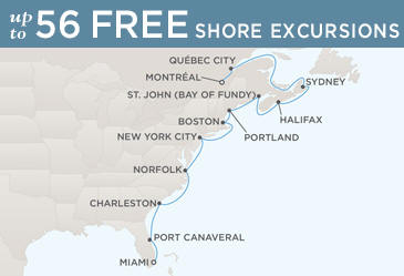 Cruises Around The World Regent World Cruises Navigator 2026 Map MONTRÉAL TO MIAMI