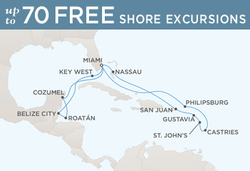 Cruises Around The World Regent World Cruises Navigator 2026 Map MIAMI TO MIAMI