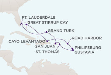Cruises Around The World Map - Regent Seven Seas Navigator 2028 Cruises