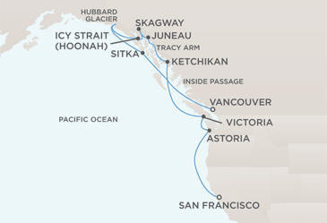 Cruises Around The World Map - Regent Seven Seas Navigator 2028 Cruises