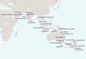 Cruises Around The World Route