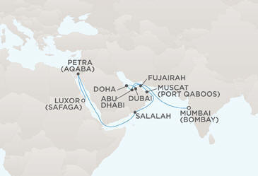Cruises Around The World Route Map Cruises Around The World Regent World Cruises Voyager RSSC April 18 May 4 2029 - 16 Days