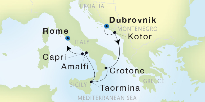 Cruises Around The World Seadream Yacht Club, Seadream 1 August 27 September 3 2028 Dubrovnik, Croatia to Civitavecchia (Rome), Italy