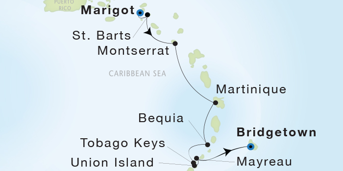 Cruises Around The World Seadream Yacht Club, Seadream 1 February 27 March 5 2028 Marigot, St. Martin to Bridgetown, Barbados