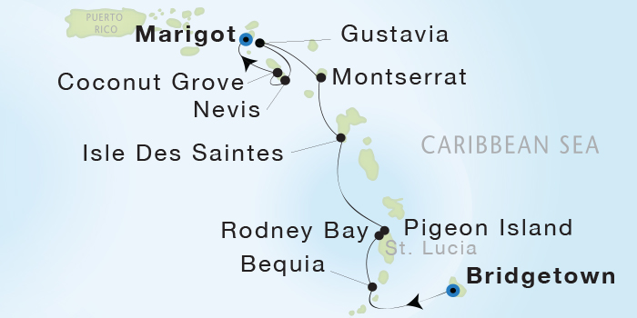 Cruises Around The World Seadream Yacht Club, Seadream 1 January 30 February 6 2028 Marigot, St. Martin to Marigot, St. Martin