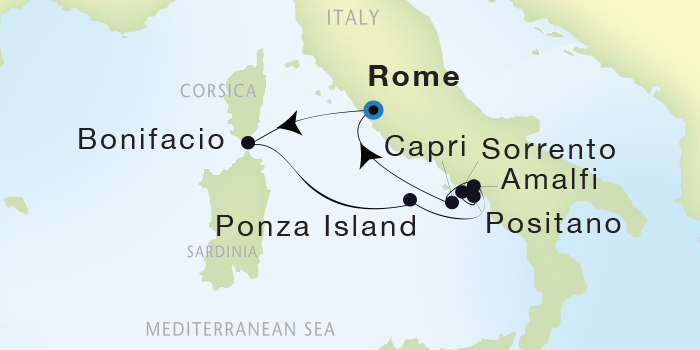 Cruises Around The World Seadream Yacht Club, Seadream 1 July 9-16 2028 Civitavecchia (Rome), Italy to Civitavecchia (Rome), Italy