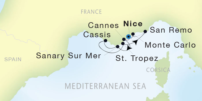 Cruises Around The World Seadream Yacht Club, Seadream 1 September 17-24 2028 Nice, France to Nice, France