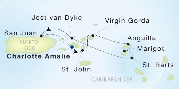 Cruises Around The World Seadream Yacht Club, Seadream 2 february 13-20 2028 St. Thomas to San Juan, Puerto Rico