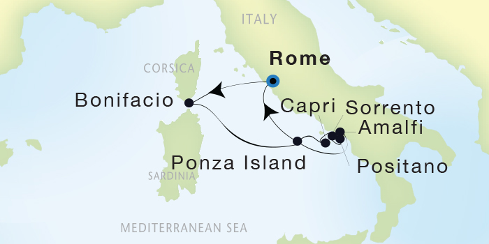 Cruises Around The World Seadream Yacht Club, Seadream 2 October 8-16 2028 Civitavecchia (Rome), Italy to Civitavecchia (Rome), Italy