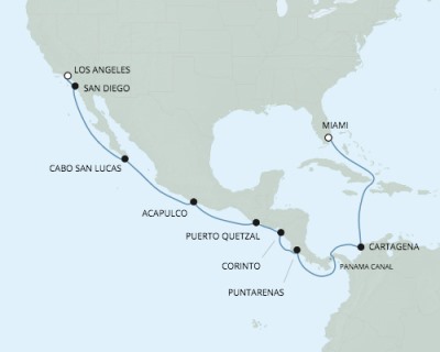 Cruises Around The World Seven Seas Explorer - RSSC January 15-30 2026 Cruises Los Angeles, CA, United States to Miami, FL, United States