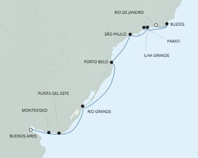 Cruises Around The World Seven Seas Mariner - RSSC February 25 March 8 2026 Cruises Buenos Aires, Argentina to Rio De Janeiro, Brazil
