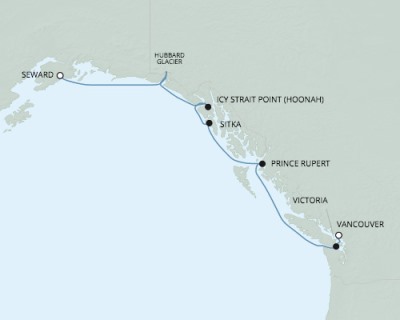 Cruises Around The World Seven Seas Mariner - RSSC May 31 June 7 2026 Cruises Seward, AK, United States to Vancouver, Canada