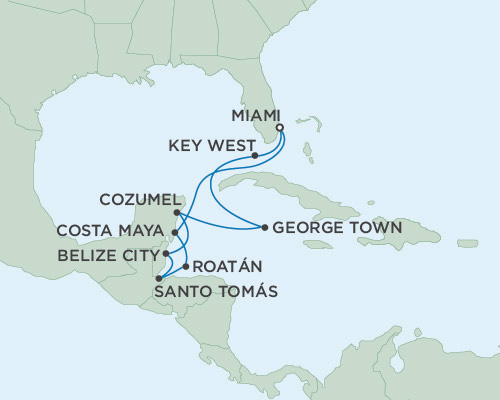 Cruises Around The World Seven Seas Navigator February 9-19 2028 Miami, Florida to Miami, Florida