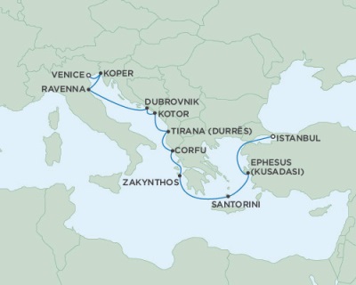 Cruises Around The World Seven Seas Navigator June 13-25 2028 Istanbul, Turkey to Venice, Italy