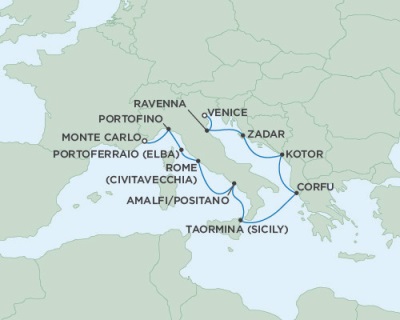 Cruises Around The World Seven Seas Navigator June 25 July 5 2028 Venice, Italy to Monte Carlo, Monaco