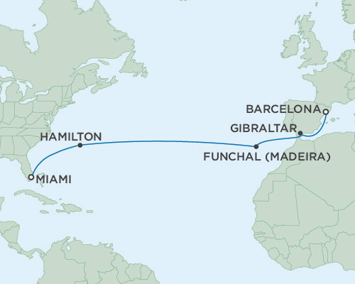 Cruises Around The World Seven Seas Navigator March 17-31 2028 Miami, Florida to Barcelona, Spain