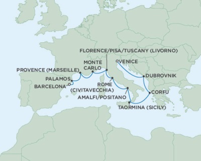 Cruises Around The World Seven Seas Navigator May 3-13 2028 Venice, Italy to Barcelona, Spain