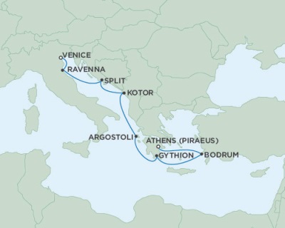 Cruises Around The World Seven Seas Navigator September 26 October 3 2028 Athens (Piraeus), Greece to Venice, Italy