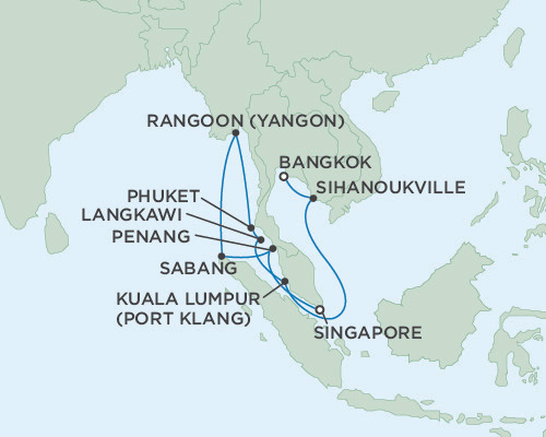 Cruises Around The World Seven Seas Voyager January 18 February 3 2028 Singapore To Bangkok (Laem ChaBang), Thaïland