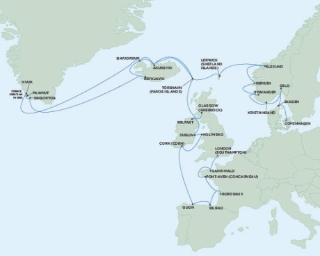 Cruises Around The World Seven Seas Voyager June 16 July 23 2028 London (Southampton), England to Copenhagen, Denmark