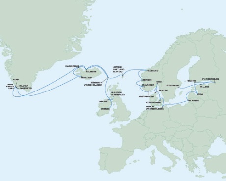 Cruises Around The World Seven Seas Voyager June 26 August 2 2028 Dublin, Ireland to Stockholm, Sweden