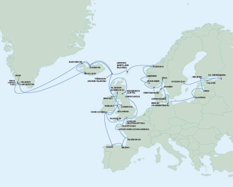 Cruises Around The World Seven Seas Voyager June 6 August 2 2028 London (Southampton), England to Stockholm, Sweden