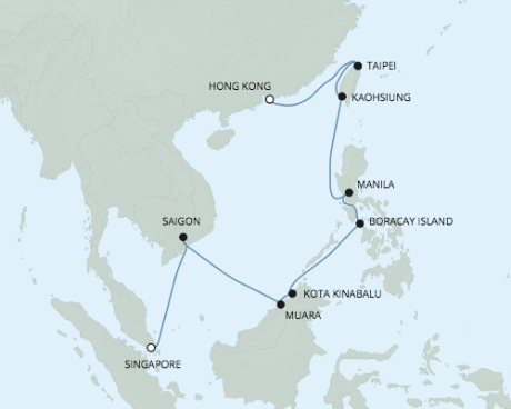 Cruises Around The World Seven Seas Voyager - RSSC February 20 March 7 2026 Cruises Singapore, Singapore to Hong Kong, China