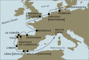 Cruises Around The World Deluxe Cruises - Seven Seas Navigator 2028 June Monte Carlo to Copenhagen