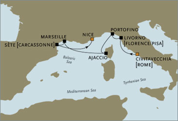 Cruises Around The World Deluxe Cruises - Seven Seas Navigator 2028 Rome to Nice